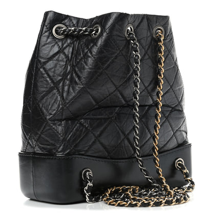Chanel Aged Calfskin Quilted Small Gabrielle Backpack Black 2 of 5