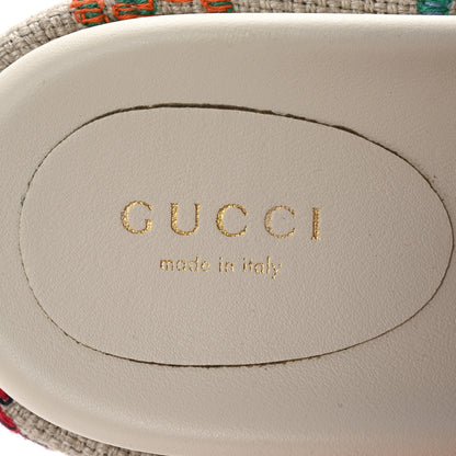 Gucci Linen Psychedelic Mini GG Monogram Angelina Platform 55mm Slide Sandals 35.5 Multicolor 8 of 10