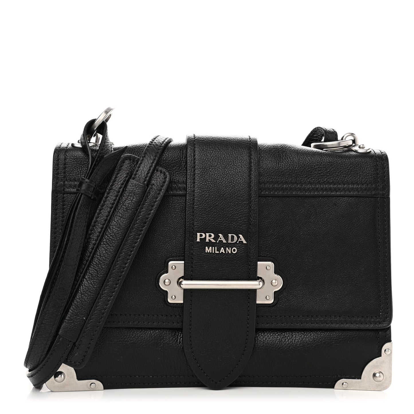 Glace Calfskin Large Soft Cahier Bag Black