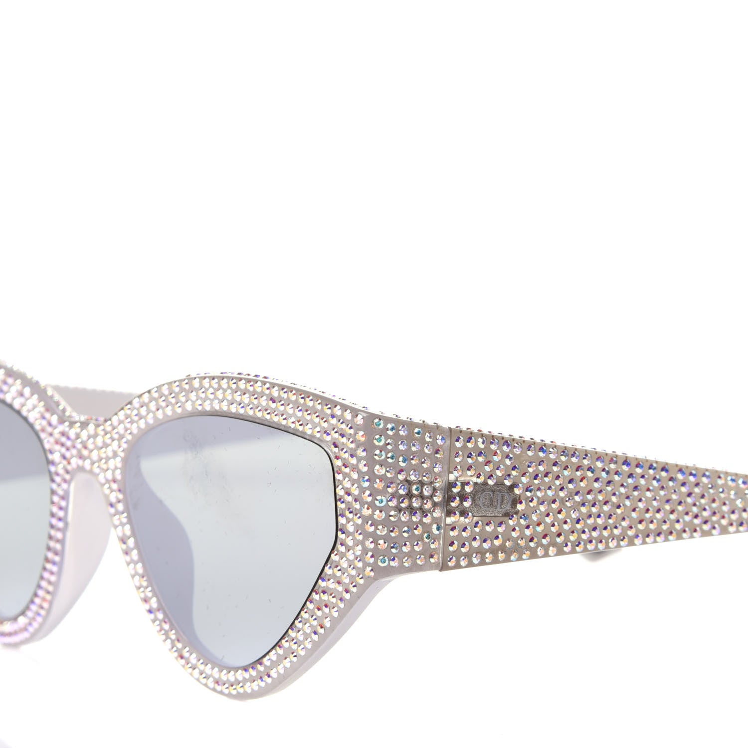 Christian Dior Acetate Crystal CatStyleDior1S Sunglasses Silver 7 of 10