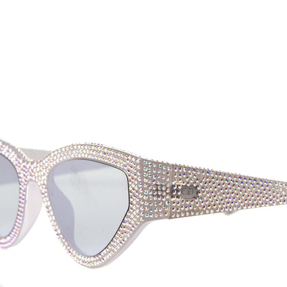 Christian Dior Acetate Crystal CatStyleDior1S Sunglasses Silver 7 of 10