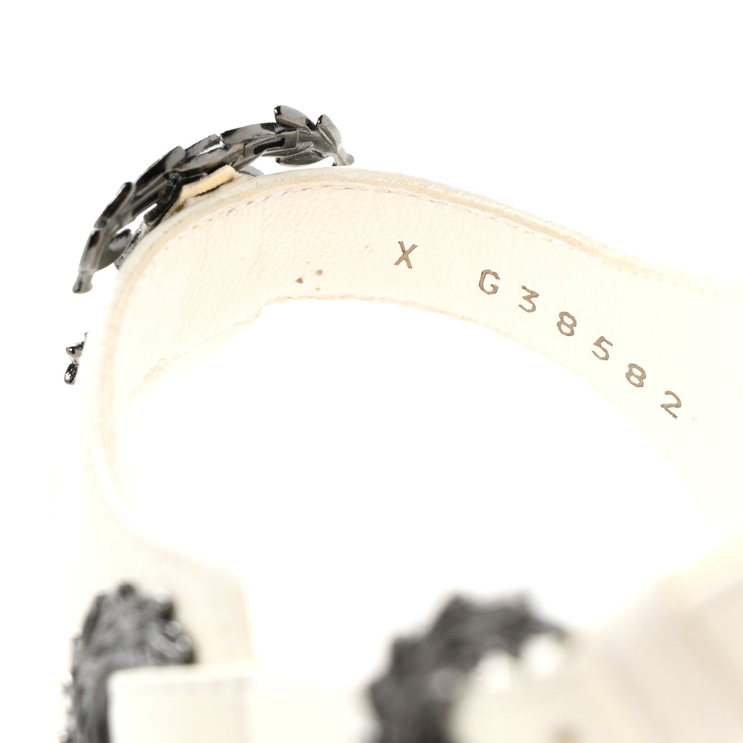 Chanel Lambskin CC Leaf Thong Sandals 36 White 9 of 9