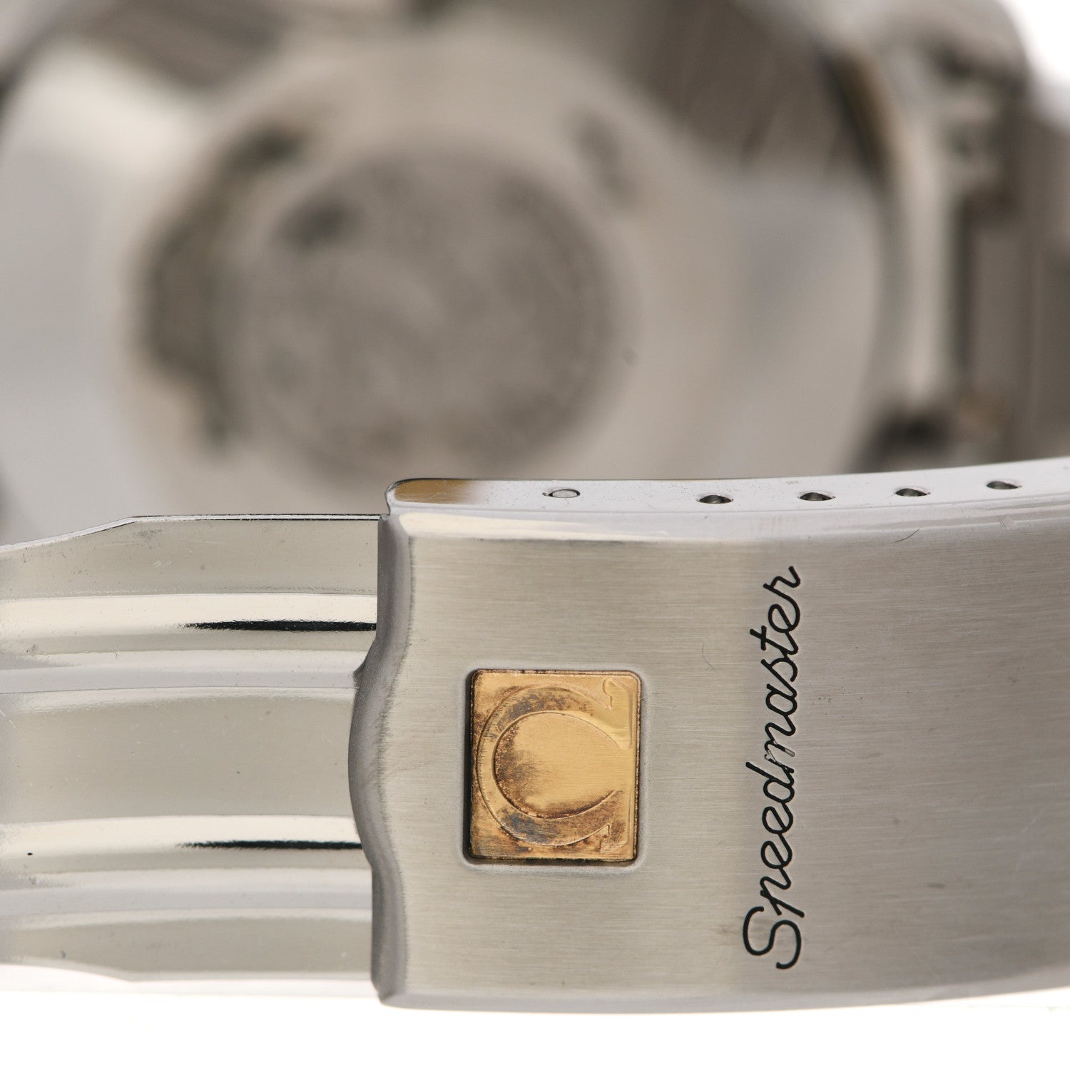 Omega Stainless Steel 18K Yellow Gold 39mm Speedmaster Chronograph Automatic Watch White 175.00.33 5 of 7