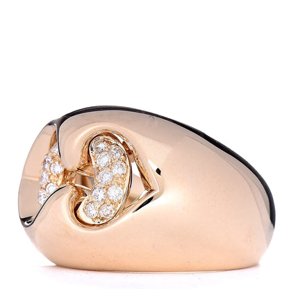 Bulgari 18K Yellow Gold Diamond Abbraccio Dome Ring 49 5 3 of 6