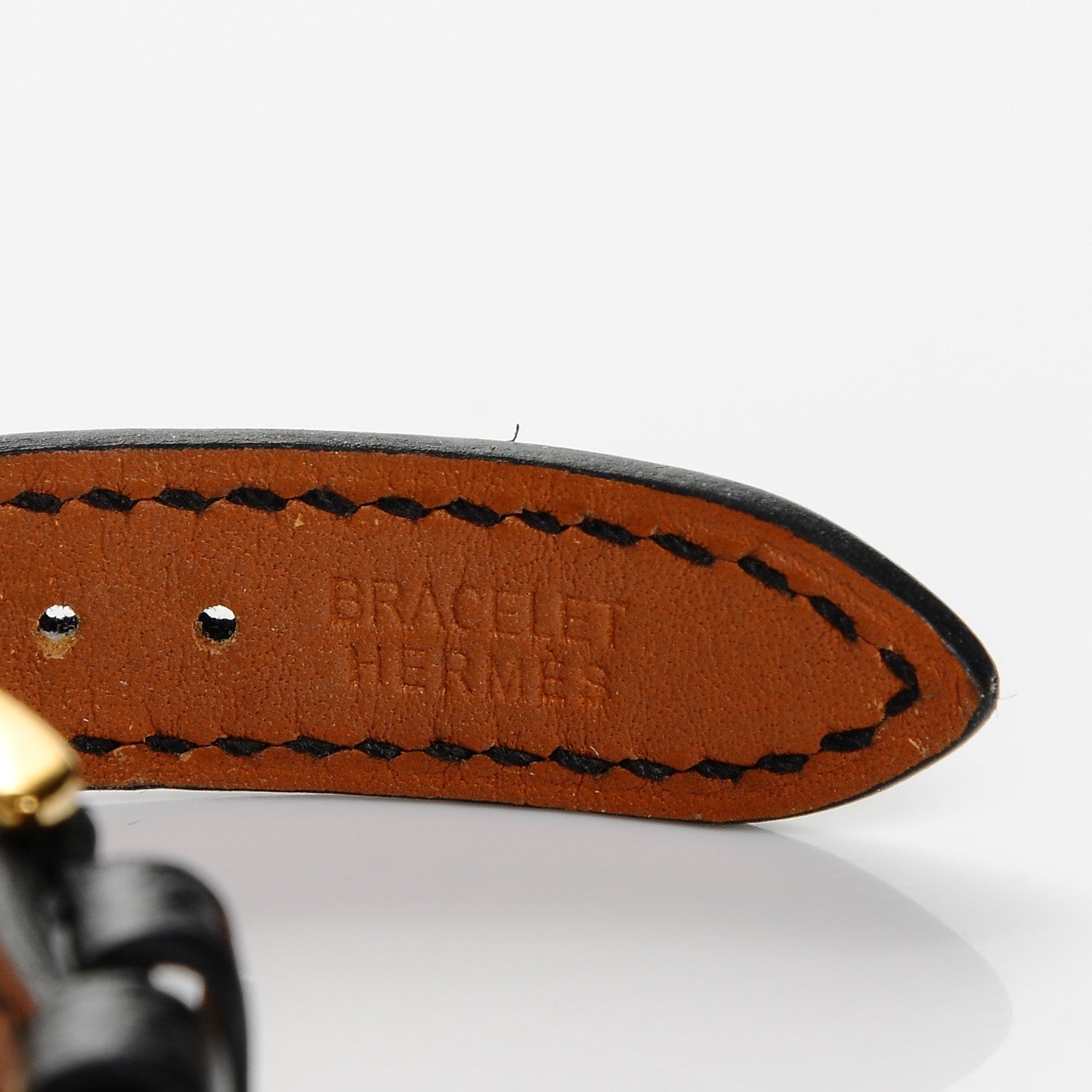 Hermes Epsom Kelly Watch Replacement Strap Band Black 5 of 7