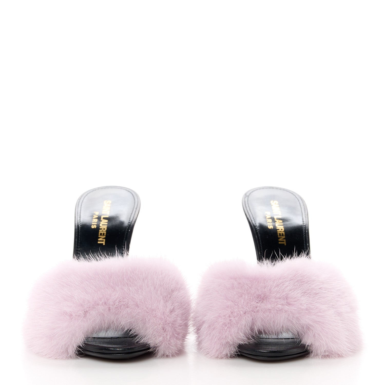 Saint Laurent Mink Calfskin Roy Mule Sandals 36.5 Rose Love 2 of 7