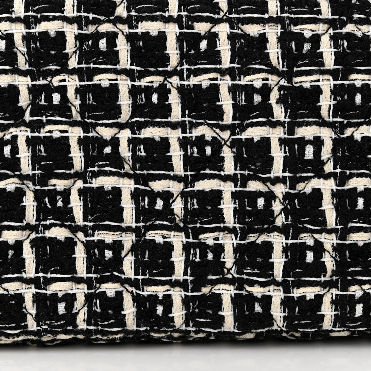 Chanel Tweed Quilted Multi Chain Mini Flap Black Ecru White 12 of 13