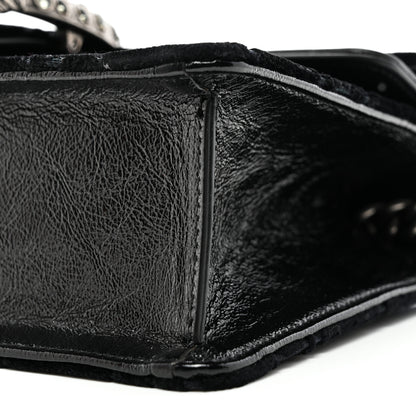 Gucci Velvet Skipper Crystal GG Monogram Small Dionysus Shoulder Bag Black Black Diamond 10 of 10