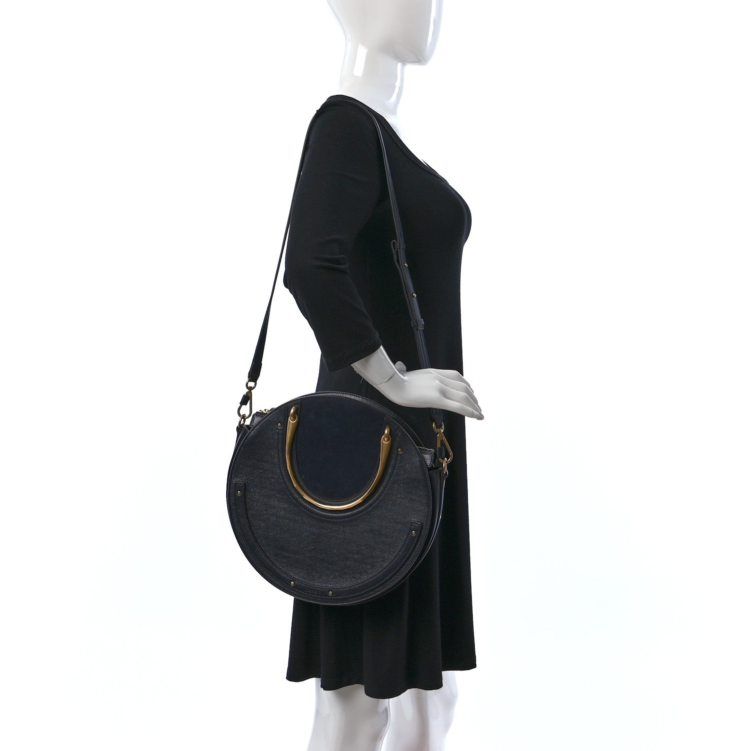 Chloe Calfskin Suede Medium Pixie Bag Full Blue 2 of 9