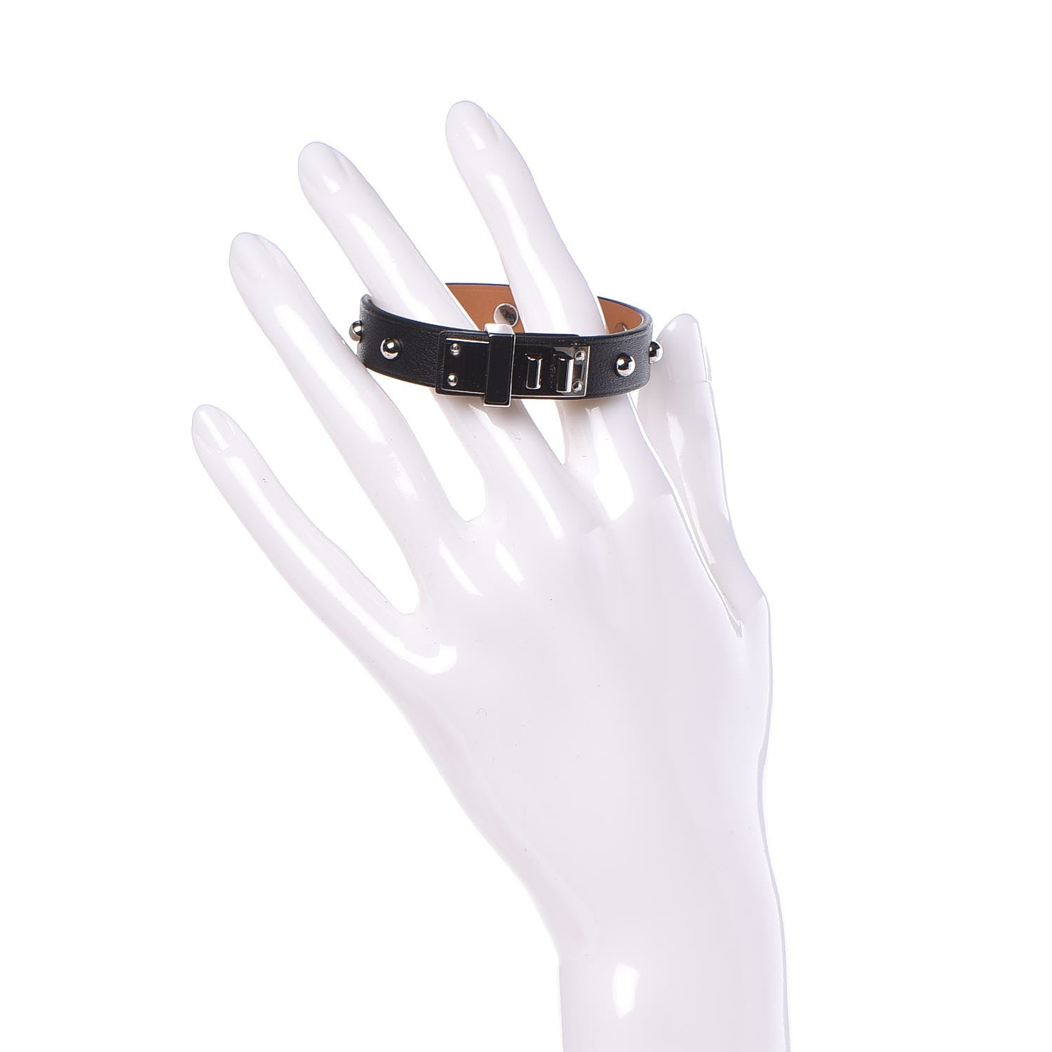 Hermes Swift Mini Dog Clous Ronds Bracelet T2 Black 2 of 6