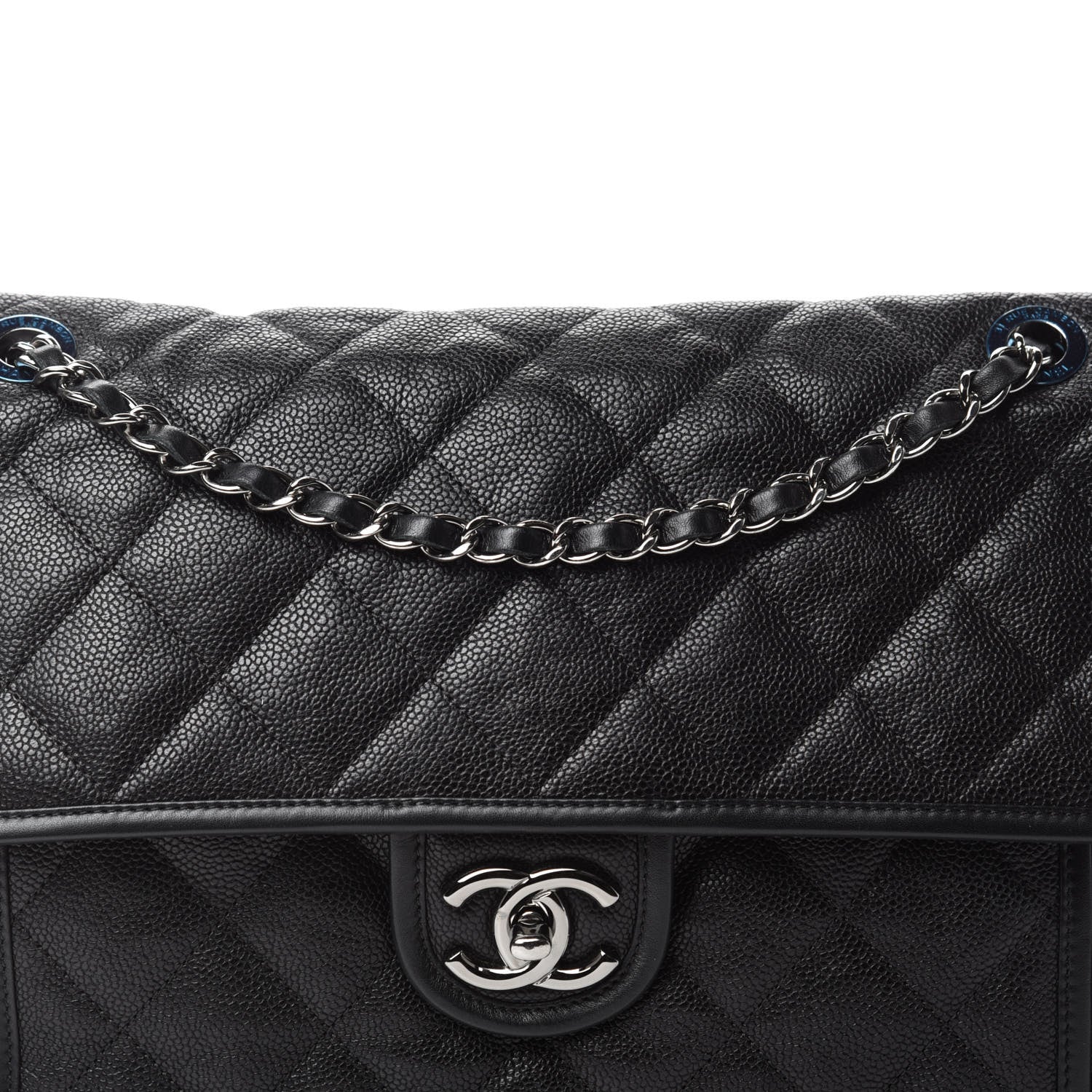Chanel Caviar Quilted Large French Riviera Flap Black 10 of 10