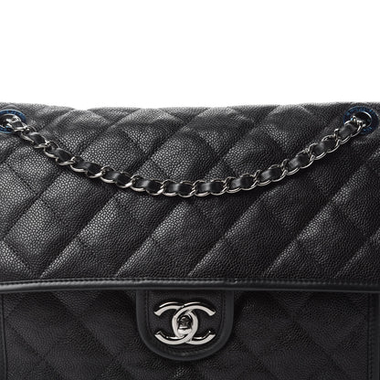 Chanel Caviar Quilted Large French Riviera Flap Black 10 of 10