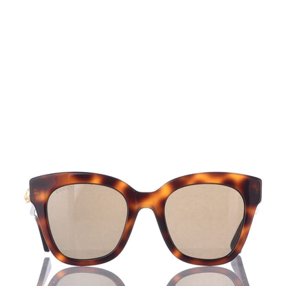 Gucci Acetate Square Frame Sunglasses GG0029S Tortoise 2 of 8