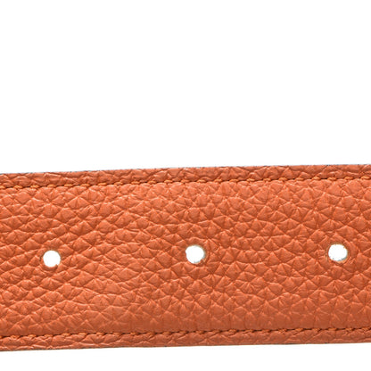 Hermes Togo Box 32mm H Belt 80 Orange Black 6 of 18