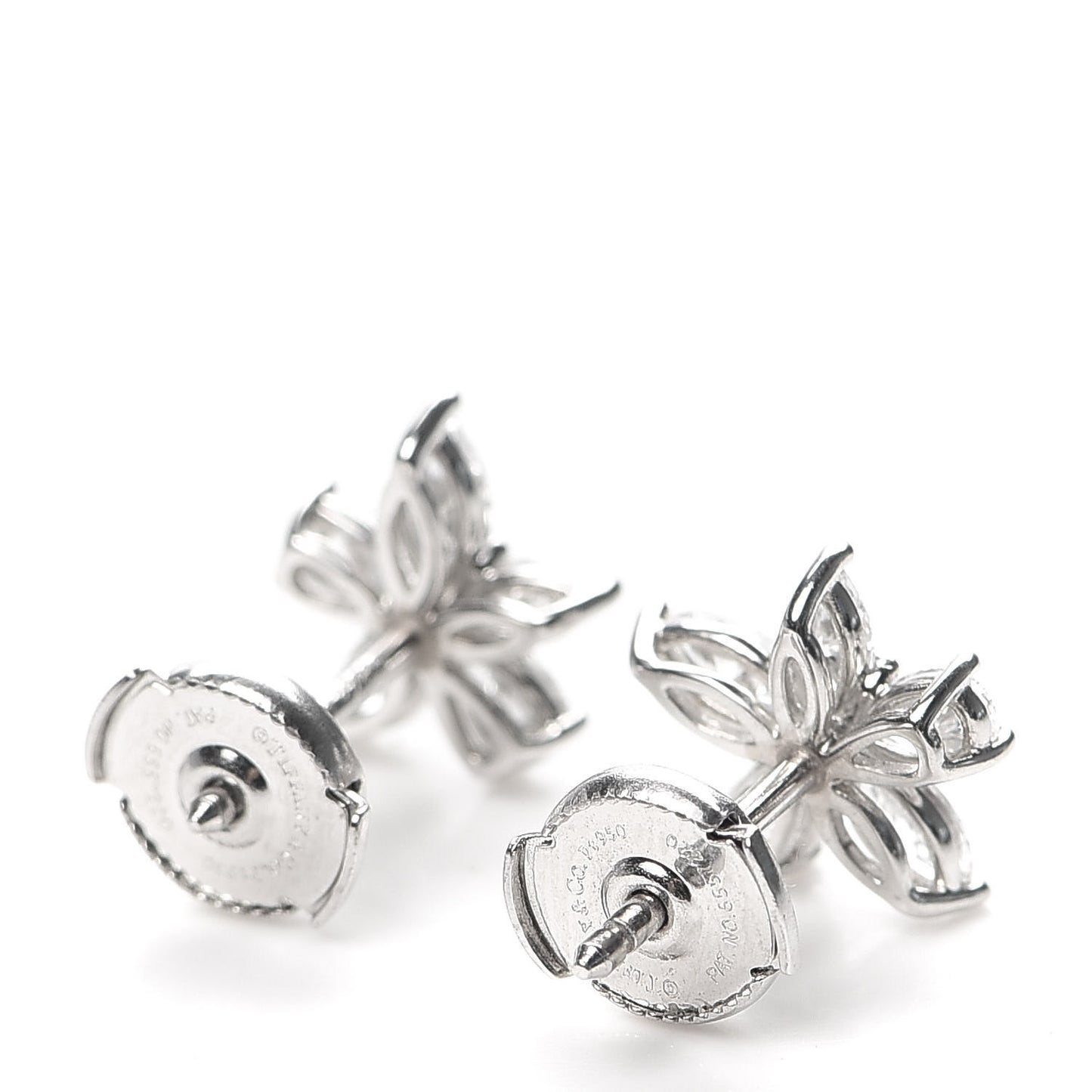 Platinum Diamond Medium Victoria Mixed Cluster Earrings