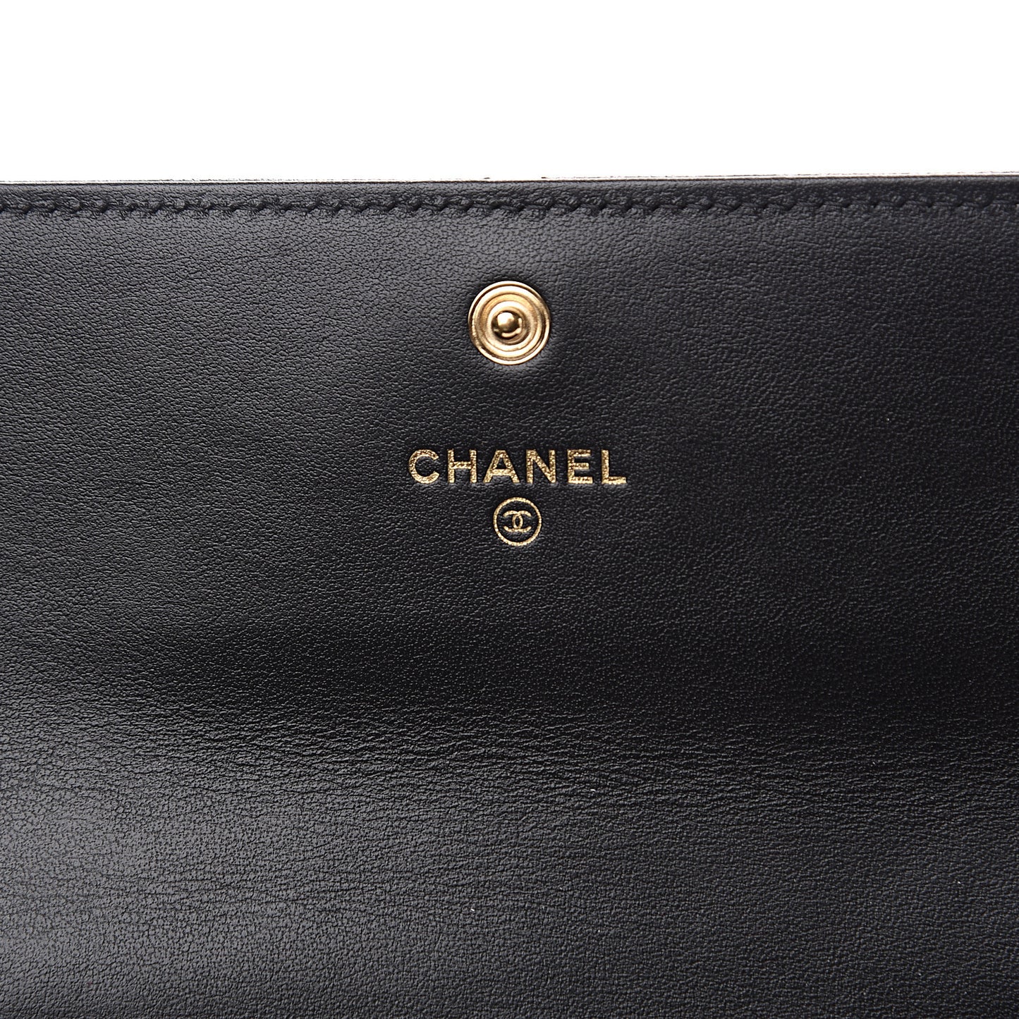 Goatskin Quilted 19 Flap Wallet Black