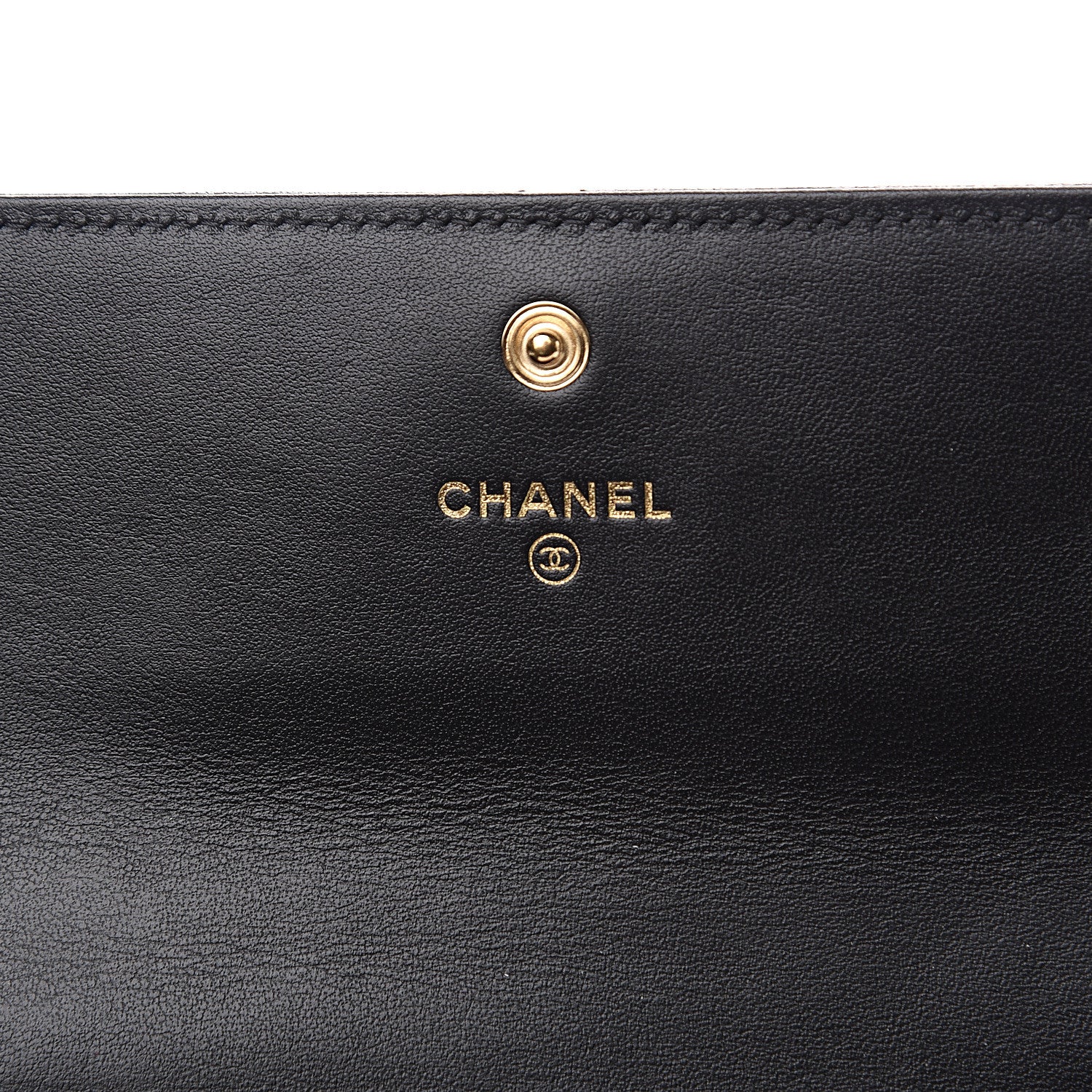 Chanel Goatskin Quilted 19 Flap Wallet Black 5 of 11
