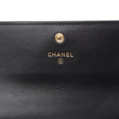 Chanel Goatskin Quilted 19 Flap Wallet Black 5 of 11