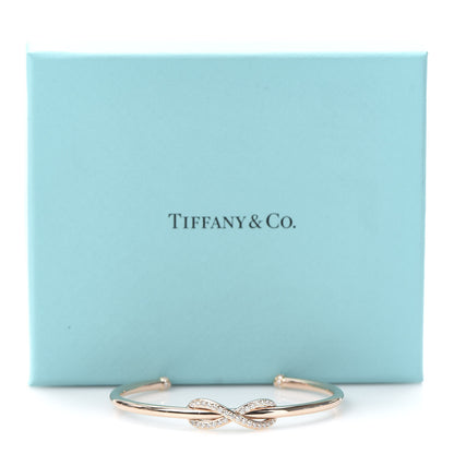 Tiffany 18K Rose Gold Diamond Infinity Cuff Bracelet 5 of 5