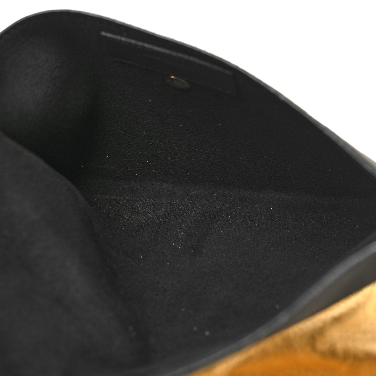 Lambskin Teddy Drawstring Bag Gold