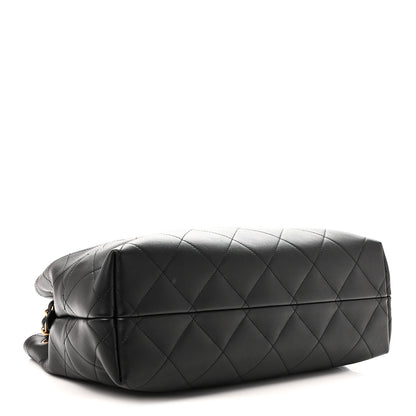 Chanel Calfskin Quilted Small Coco Base Shopping Bag Black 4 of 11