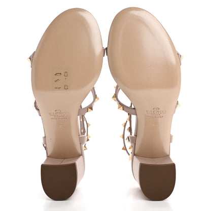 Valentino Garavani Calfskin Rockstud 60mm City Sandals 37 Poudre 6 of 9