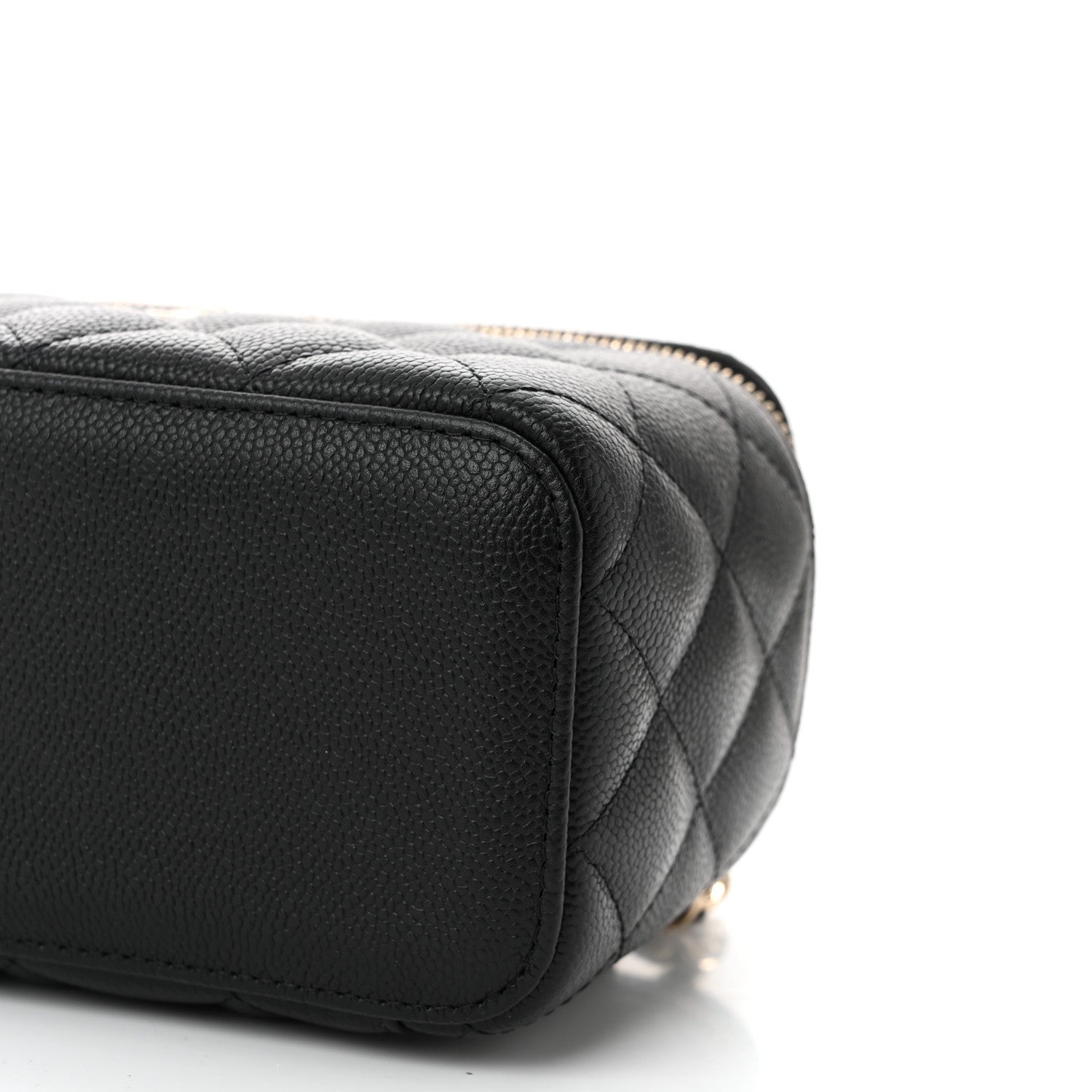 Chanel Caviar Quilted Small Tiny CC Vanity Case With Chain Black 10 of 11