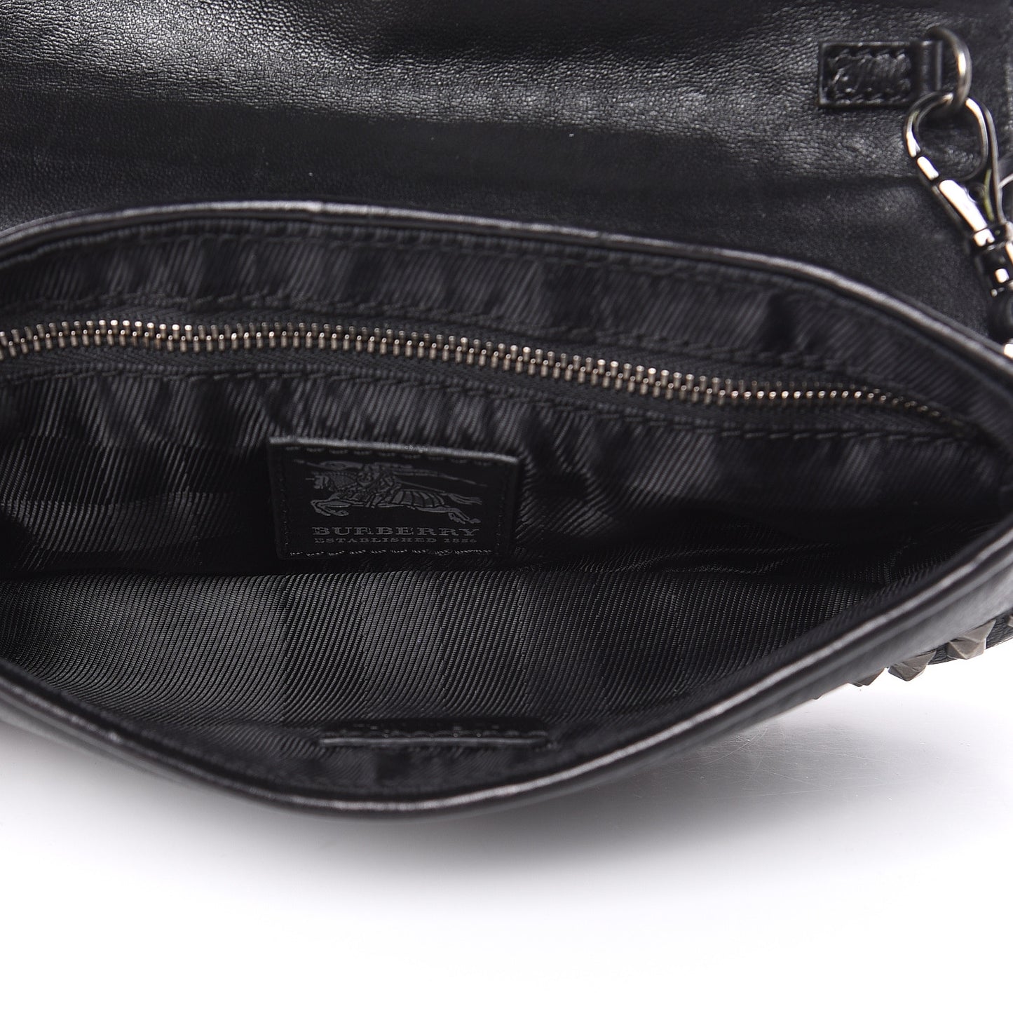 Prorsum Lambskin Studded Wristlet Clutch Black
