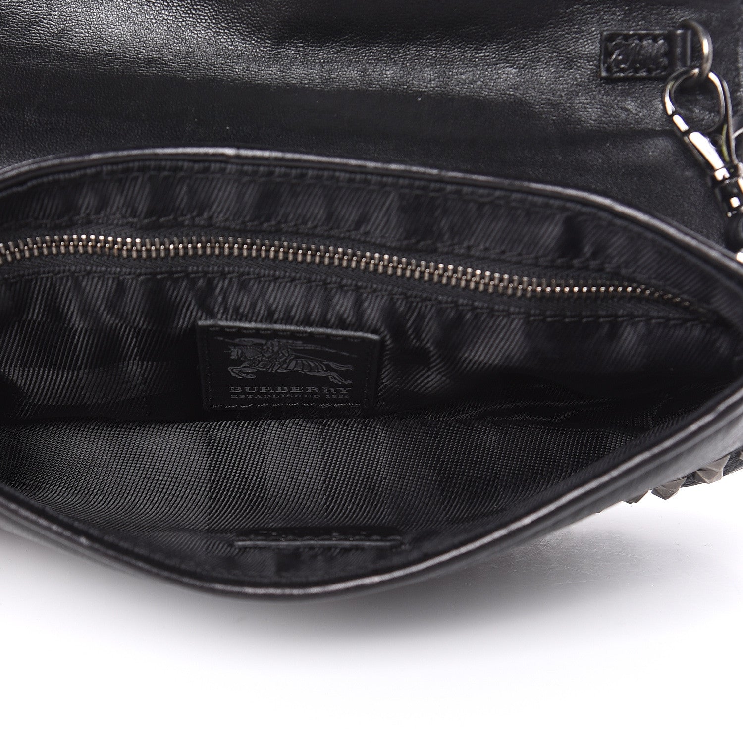 Burberry Prorsum Lambskin Studded Wristlet Clutch Black 6 of 12