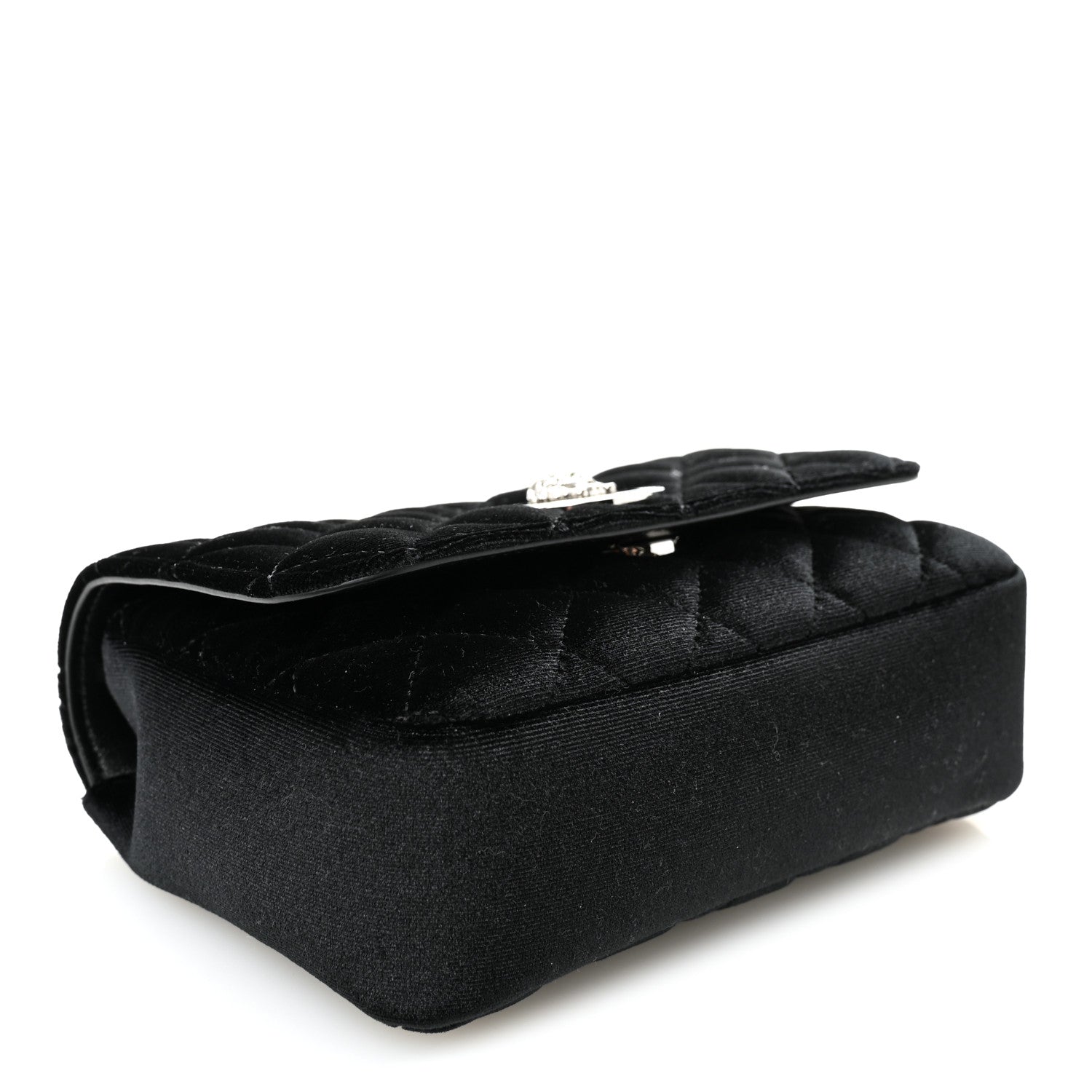 Versace Velvet Quilted Medusa Chain Crossbody Black 4 of 10