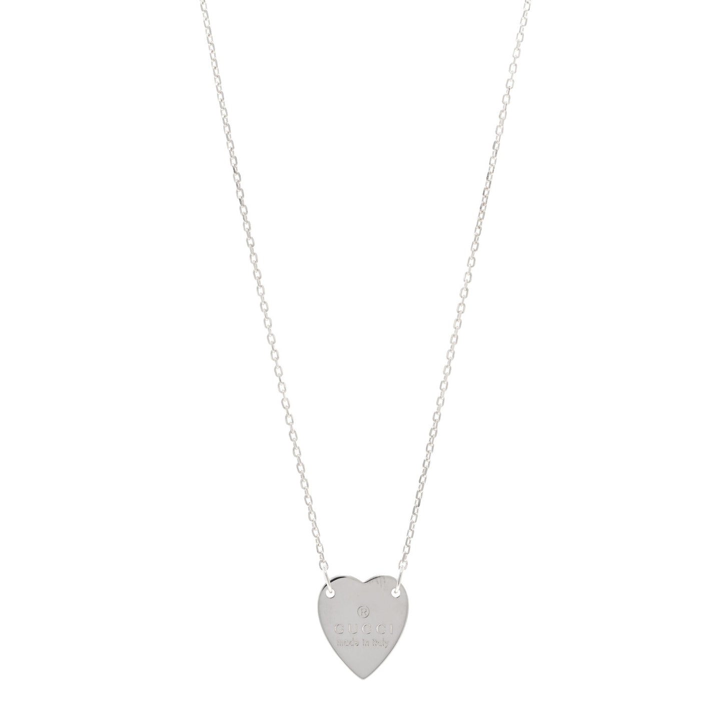 Sterling Silver Trademark Heart Pendant Necklace