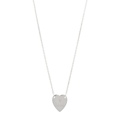 Gucci Sterling Silver Trademark Heart Pendant Necklace 1 of 6