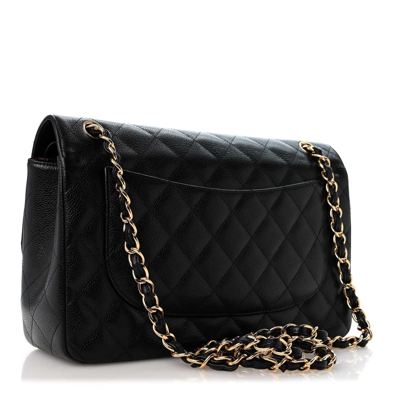 Chanel Caviar Quilted Jumbo Double Flap Black 2 of 12