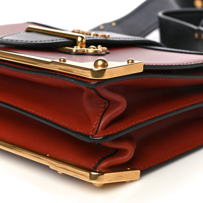 Prada City Calfskin Saffiano Cahier Bag Cotto Black 5 of 13