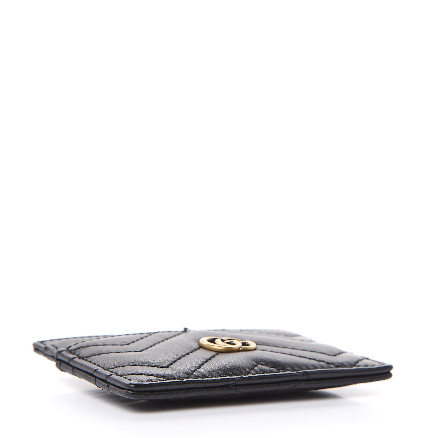 Gucci Calfskin Matelasse GG Marmont Card Holder Black 4 of 8