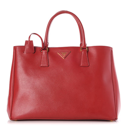 Prada Saffiano Lux Large Tote Rosso 1 of 13