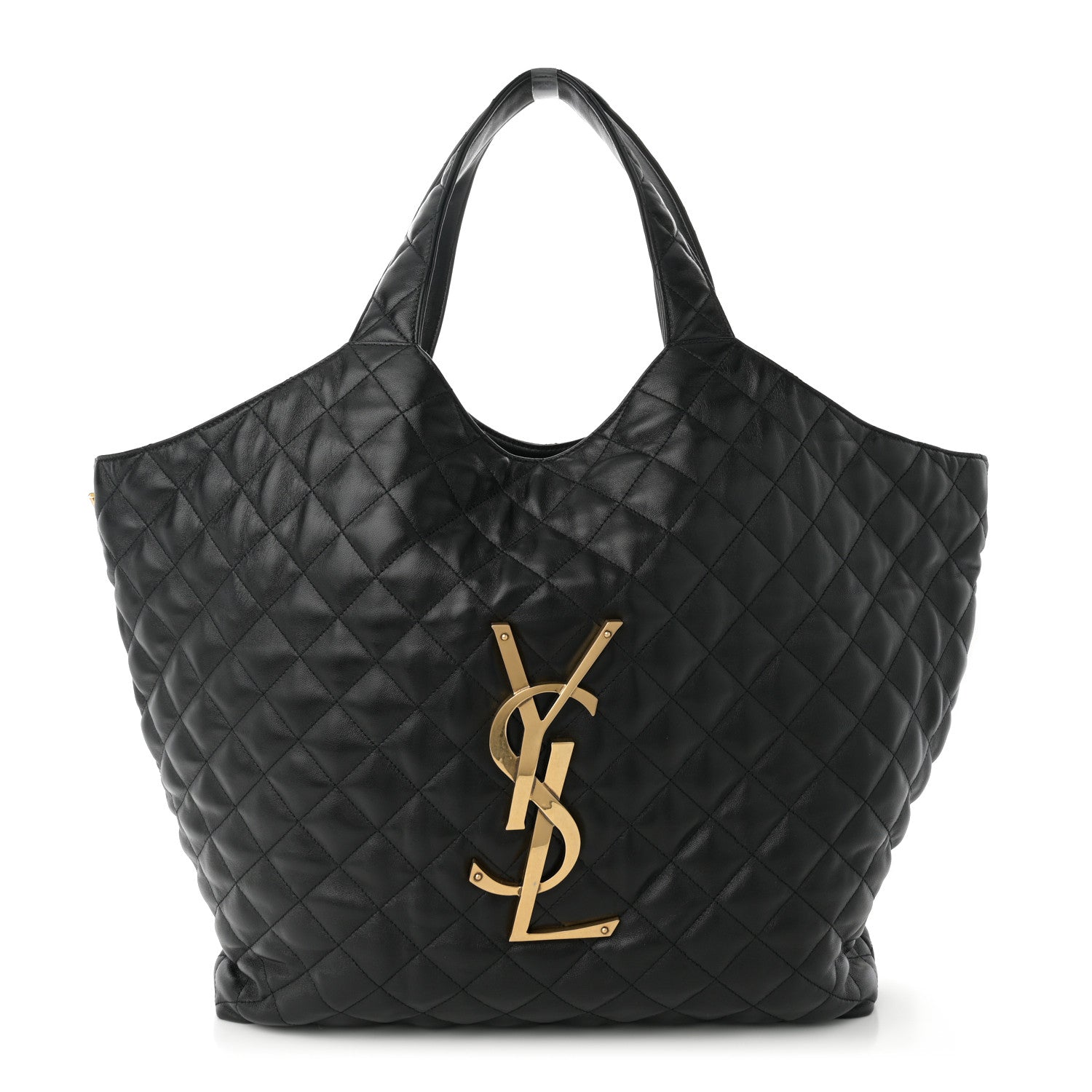 Saint Laurent Lambskin Quilted Maxi Icare Shopping Tote Black 1 of 11