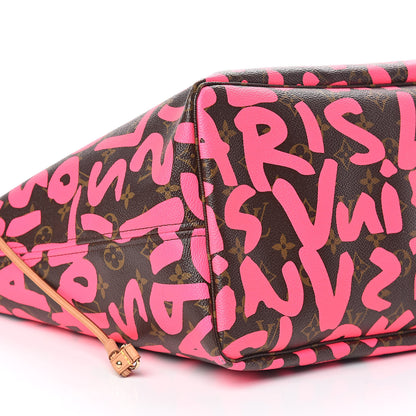 Louis Vuitton Monogram Graffiti Neverfull GM Fuchsia 9 of 10