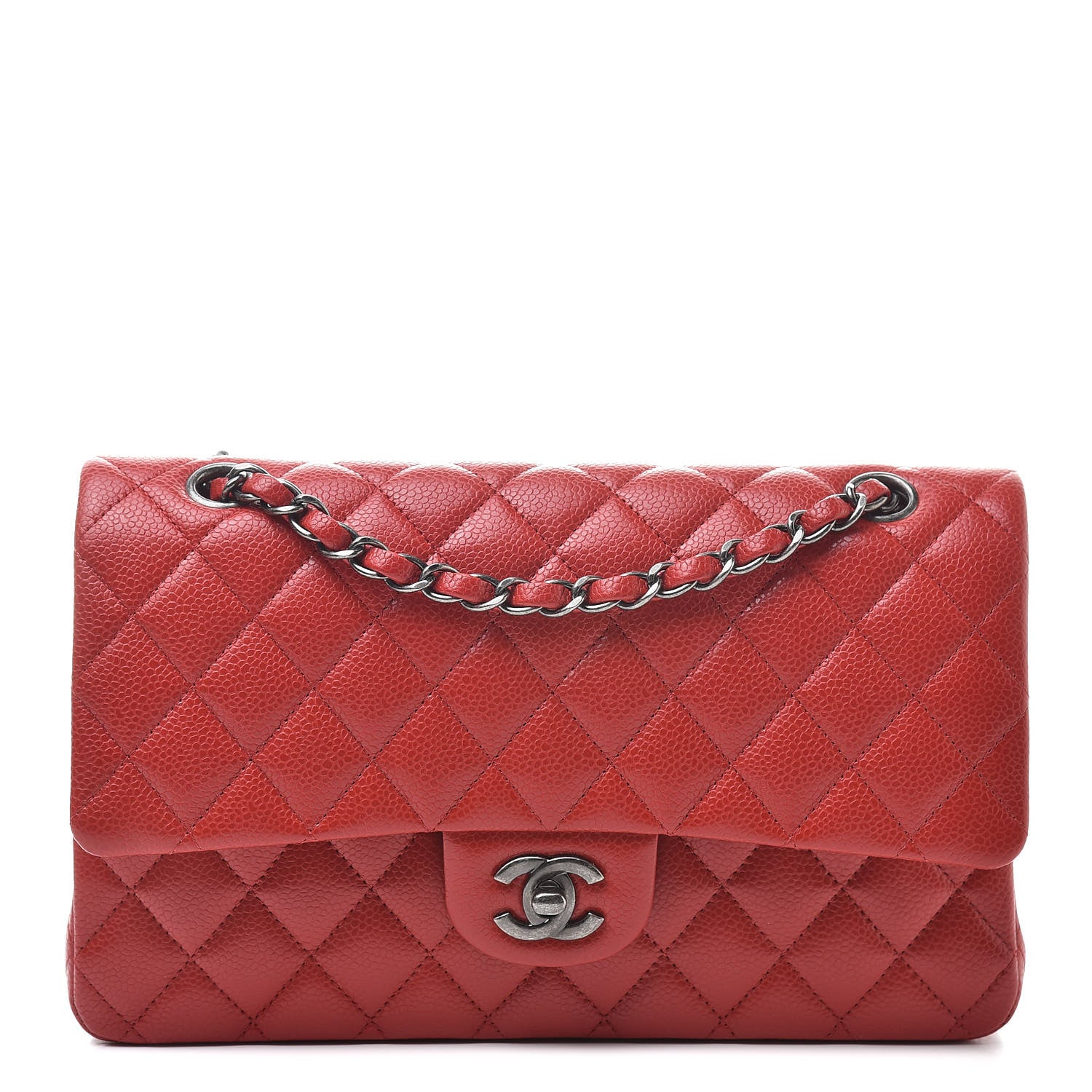 Chanel Caviar Quilted Medium Double Flap Red 1 of 12
