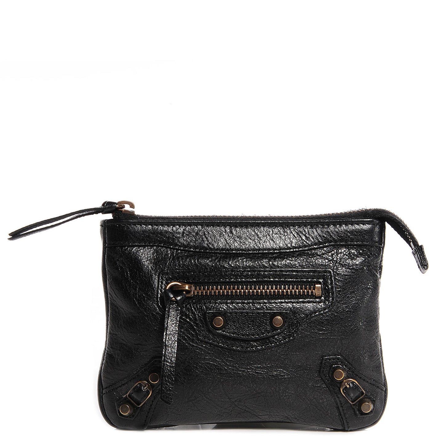 Agneau Classic Hardware M Porte-Monnaie Coin Purse Black