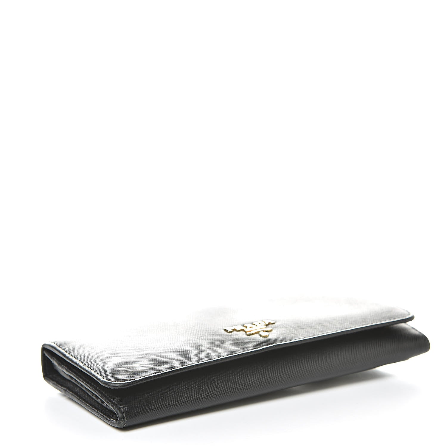 Prada Saffiano Continental Flap Wallet Black 4 of 10