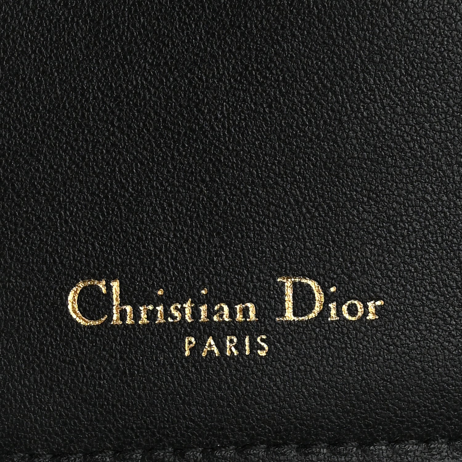 Christian Dior Grained Calfskin Supple Cannage Caro Scarlet Zipped Wallet Black 7 of 8