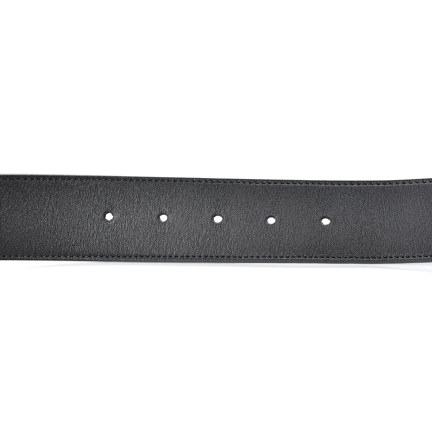 Moon Calfskin Nickel Double G 40mm Belt 85 34 Black