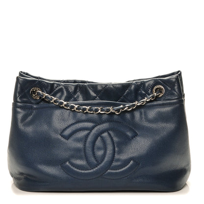 Chanel Caviar Timeless CC Soft Tote Navy Blue 1 of 7
