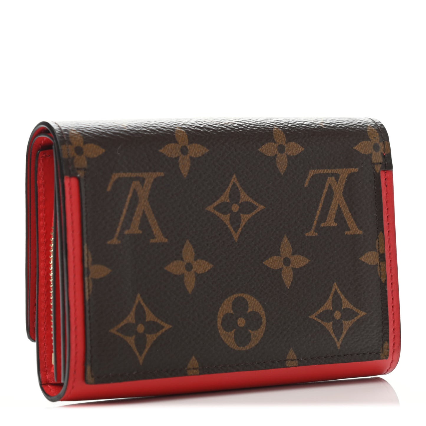 Monogram Flore Compact Wallet Coquelicot