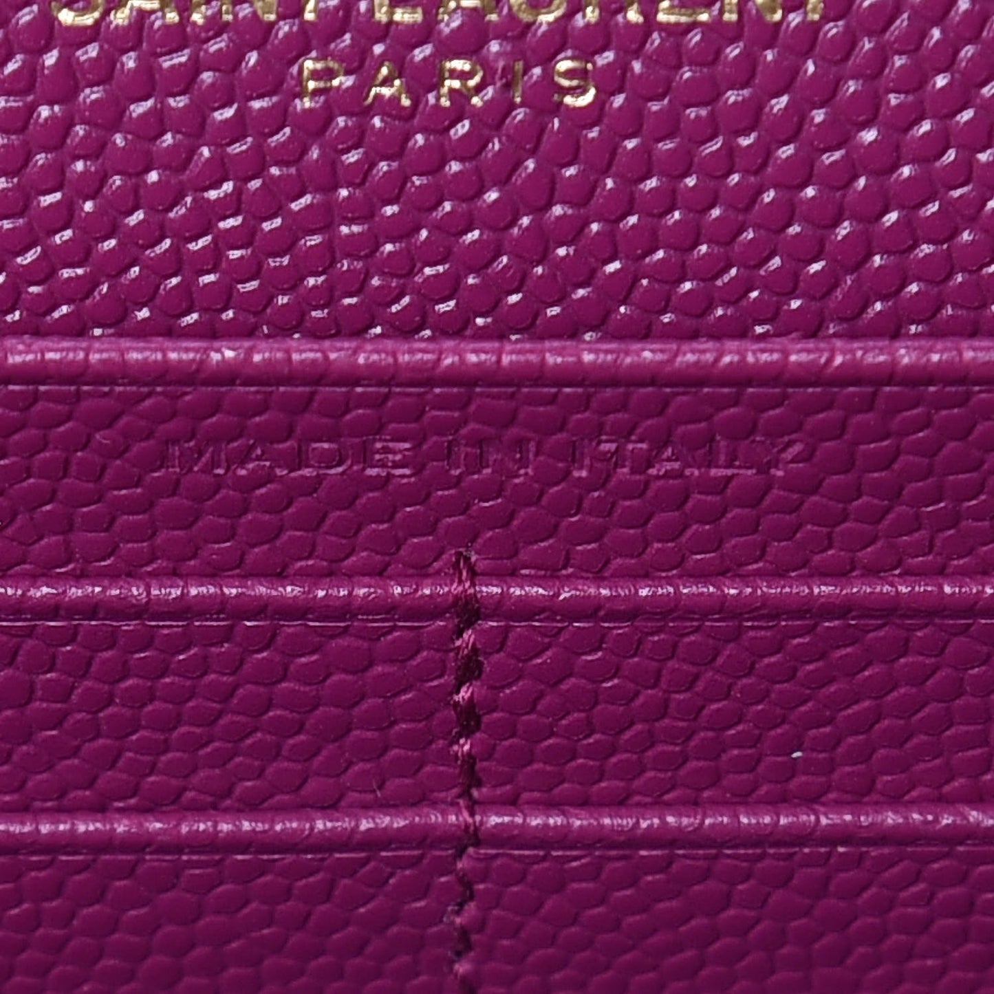 Grain De Poudre Matelasse Chevron Monogram Chain Wallet Dark Grape