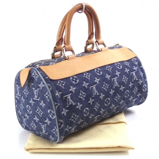 Louis Vuitton Monogram Denim Neo Speedy Blue 3 of 9