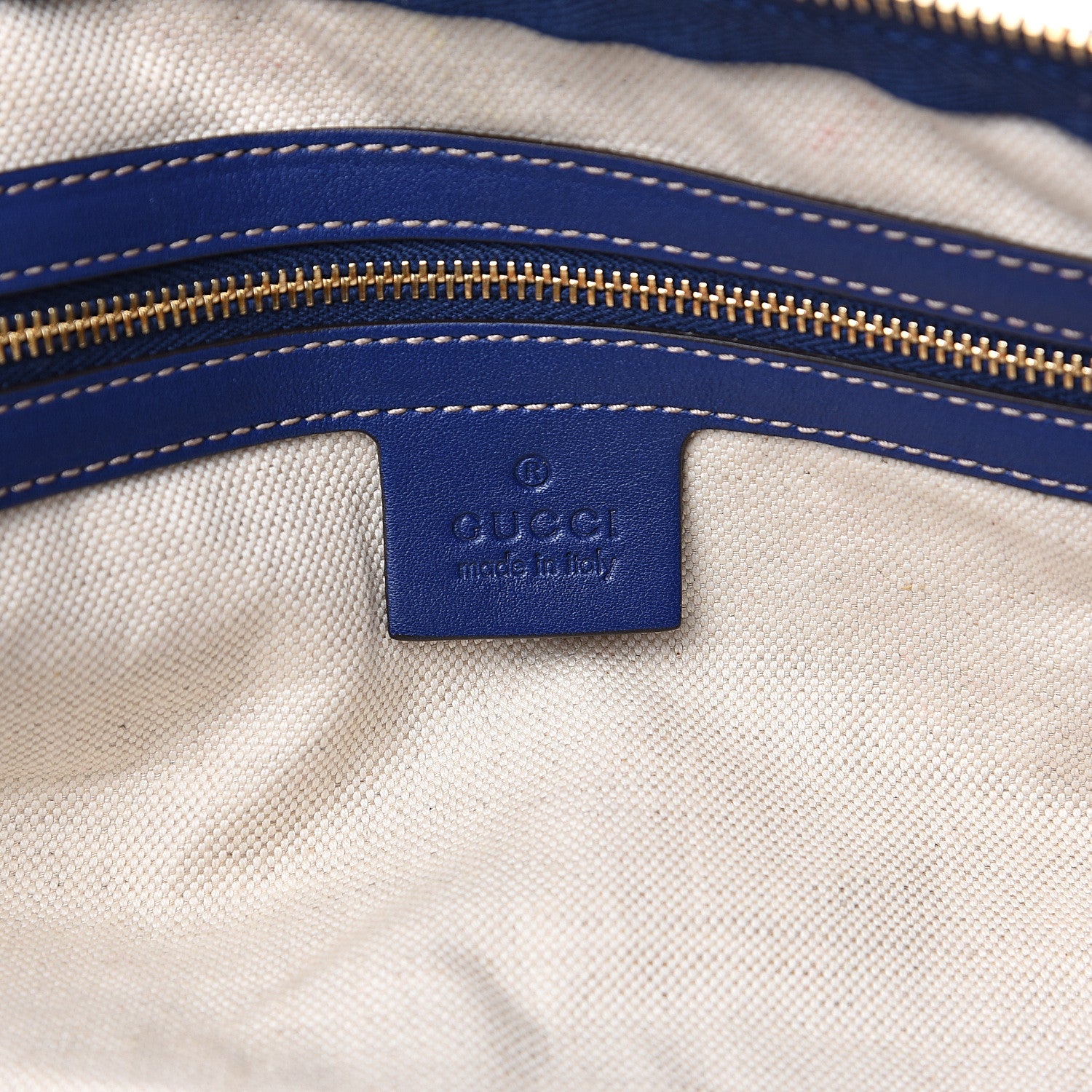 Gucci GG Plus Monogram Large Boston USA Flag Unicef Duffle Blue 5 of 12