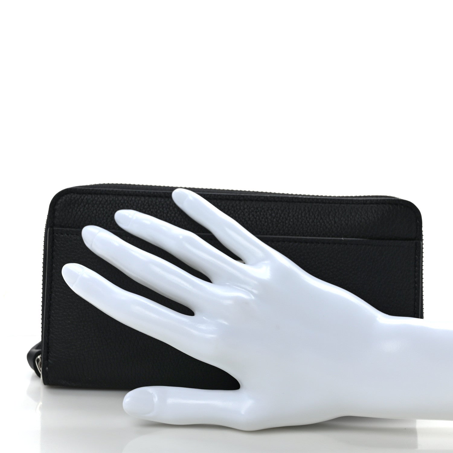 Louis Vuitton Calfskin Zippy Lockme Wallet Black 2 of 10