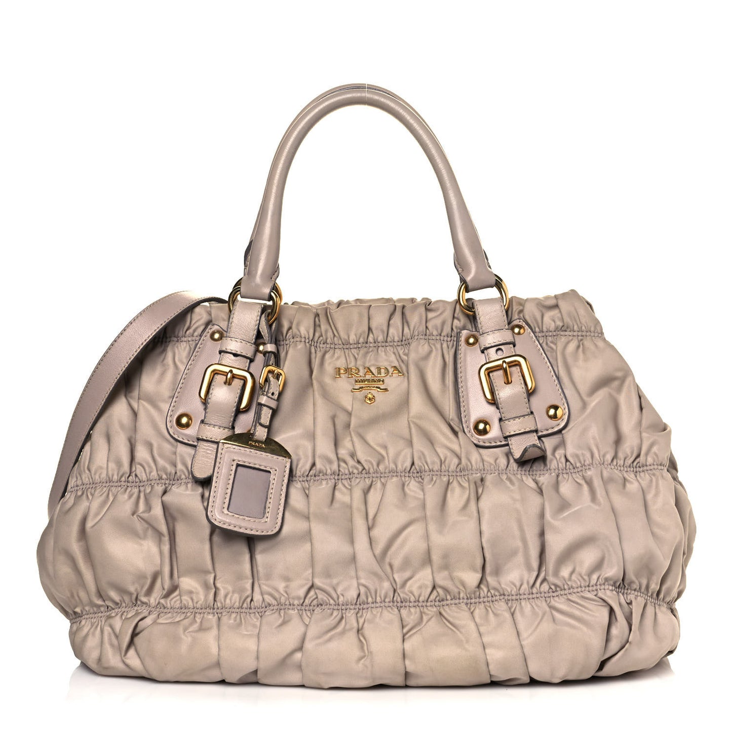 Tessuto Nylon Gaufre Shopping Satchel Alluminio